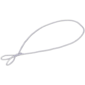 50 Stück Schmuck-Gummiband WEISS für Einladungskarten mit Einlegeblatt - für Klappkarten A6 B6 DIN Lang Quadratisch A5 mit schöner Schlaufe