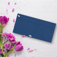 50 Brief-Umschläge DIN Lang - Dunkel-Blau / Nachtblau - 110 g/m² - 11 x 22 cm - sehr formstabil - Haftklebung - Qualitätsmarke: FarbenFroh by GUSTAV NEUSER
