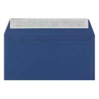 50 Brief-Umschläge DIN Lang - Dunkel-Blau / Nachtblau - 110 g/m² - 11 x 22 cm - sehr formstabil - Haftklebung - Qualitätsmarke: FarbenFroh by GUSTAV NEUSER