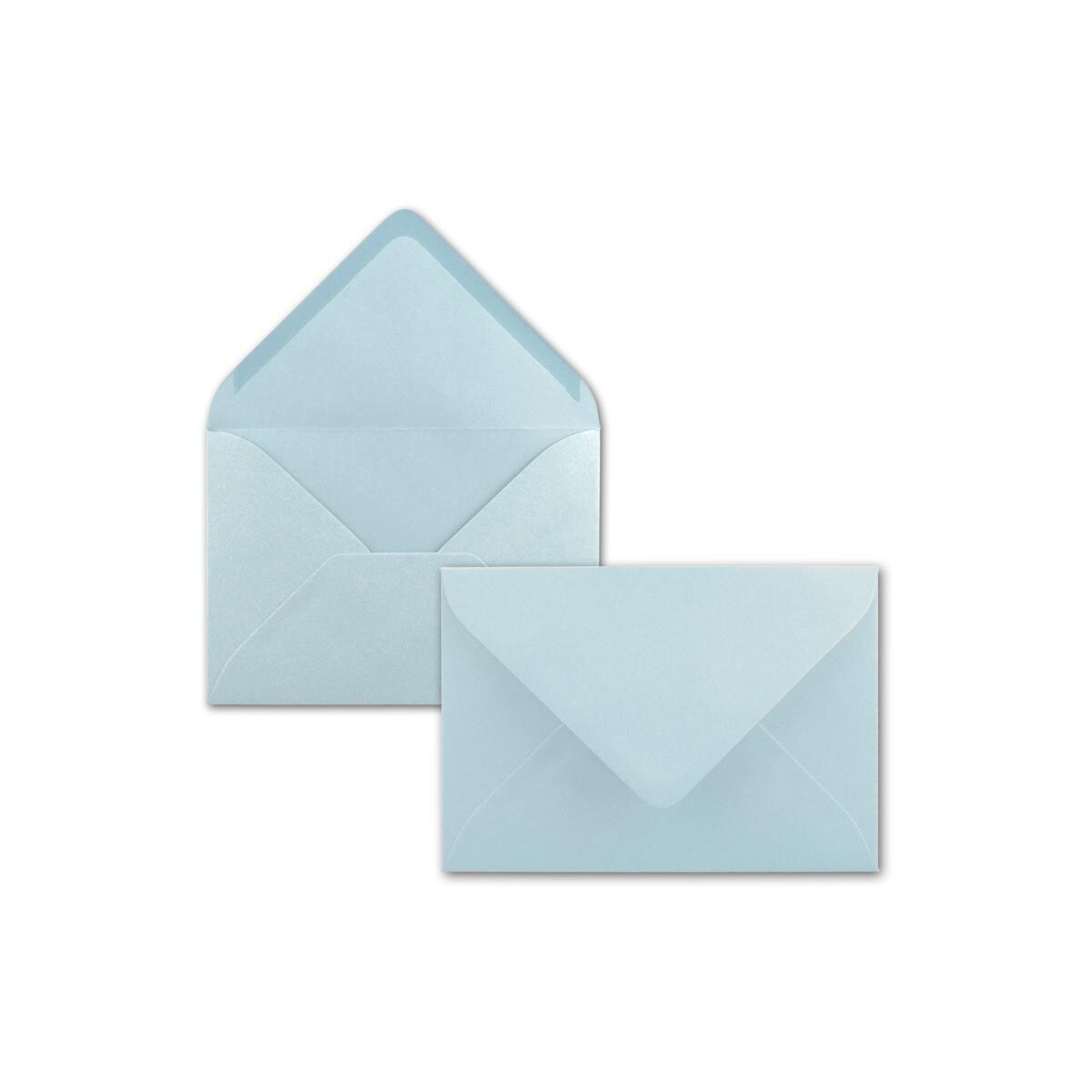 50x Brief-Umschläge Format B6 - Hell-Blau- 12 x 17,5...