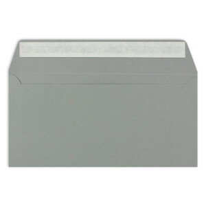 25 Brief-Umschläge DIN Lang - Graphitgrau / Dunkelgrau - 110 g/m² - 11 x 22 cm - sehr formstabil - Haftklebung - Qualitätsmarke: FarbenFroh by GUSTAV NEUSER