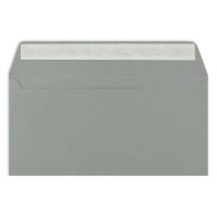 25 Brief-Umschläge DIN Lang - Graphitgrau / Dunkelgrau - 110 g/m² - 11 x 22 cm - sehr formstabil - Haftklebung - Qualitätsmarke: FarbenFroh by GUSTAV NEUSER