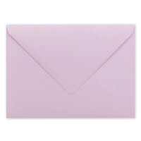 50x Brief-Umschläge Format B6 - Lila- 12 x 17,5 cm - Nassklebung mit spitzer Klappe - 110 g/m² - Einladungs-Kuverts
