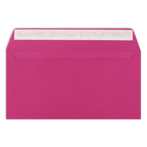 50 Brief-Umschläge DIN Lang - Amarena-Rot gerippt - 110 g/m² - 11 x 22 cm - sehr formstabil - Haftklebung - Qualitätsmarke: FarbenFroh by GUSTAV NEUSER