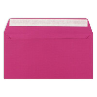 50 Brief-Umschläge DIN Lang - Amarena-Rot gerippt - 110 g/m² - 11 x 22 cm - sehr formstabil - Haftklebung - Qualitätsmarke: FarbenFroh by GUSTAV NEUSER