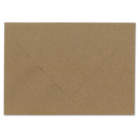 300x Vintage-Umschläge DIN B6 125 x 176 mm Kraftpapier 100 g/m² braun Recycling Brief-Umschläge Nassklebung - UmWelt by GUSTAV NEUSER