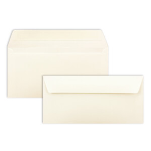 150 Brief-Umschläge DIN Lang - Naturweiß - 110 g/m² - 11 x 22 cm - sehr formstabil - Haftklebung - Qualitätsmarke: FarbenFroh by GUSTAV NEUSER