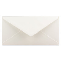 150 Brief-Umschläge Natur-Weiß DIN Lang - 110 x 220 mm (11 x 22 cm) - Nassklebung ohne Fenster - Ideal für Einladungs-Karten - Serie FarbenFroh