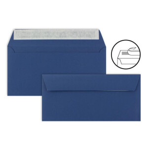 150 Brief-Umschläge DIN Lang - Dunkel-Blau / Nachtblau - 110 g/m² - 11 x 22 cm - sehr formstabil - Haftklebung - Qualitätsmarke: FarbenFroh by GUSTAV NEUSER