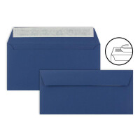 150 Brief-Umschläge DIN Lang - Dunkel-Blau / Nachtblau - 110 g/m² - 11 x 22 cm - sehr formstabil - Haftklebung - Qualitätsmarke: FarbenFroh by GUSTAV NEUSER