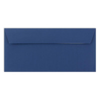 150 Brief-Umschläge DIN Lang - Dunkel-Blau / Nachtblau - 110 g/m² - 11 x 22 cm - sehr formstabil - Haftklebung - Qualitätsmarke: FarbenFroh by GUSTAV NEUSER