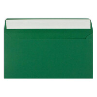 200 Brief-Umschläge DIN Lang - Dunkel-Grün - 110 g/m² - 11 x 22 cm - sehr formstabil - Haftklebung - Qualitätsmarke: FarbenFroh by GUSTAV NEUSER