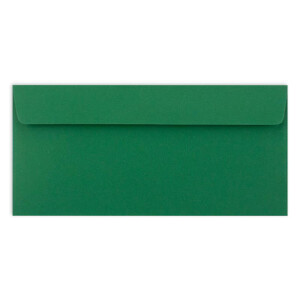 300 Brief-Umschläge DIN Lang - Dunkel-Grün - 110 g/m² - 11 x 22 cm - sehr formstabil - Haftklebung - Qualitätsmarke: FarbenFroh by GUSTAV NEUSER
