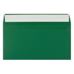 300 Brief-Umschläge DIN Lang - Dunkel-Grün - 110 g/m² - 11 x 22 cm - sehr formstabil - Haftklebung - Qualitätsmarke: FarbenFroh by GUSTAV NEUSER