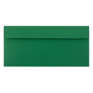 500 Brief-Umschläge DIN Lang - Dunkel-Grün - 110 g/m² - 11 x 22 cm - sehr formstabil - Haftklebung - Qualitätsmarke: FarbenFroh by GUSTAV NEUSER