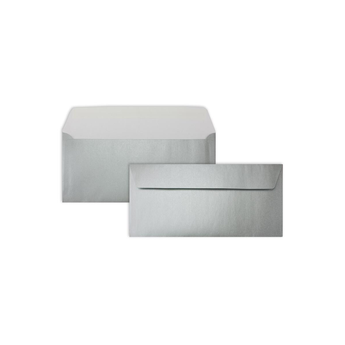 300 Silber-Metallic Brief-Umschläge box