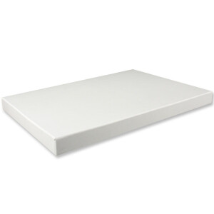1x DIN A4 - Hochwertige Geschenk- und Aufbewahrungsbox - 30,2 x 21,3 x 2,1 cm - Weiss - stabiler 650 g/m² Karton