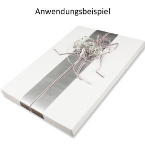 1x DIN A4 - Hochwertige Geschenk- und Aufbewahrungsbox - 30,2 x 21,3 x 2,1 cm - Weiss - stabiler 650 g/m² Karton