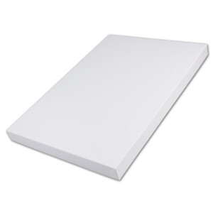 1x DIN A4 - Hochwertige Geschenk- und Aufbewahrungsbox - 30,2 x 21,3 x 2,1 cm - Weiss - stabiler 650 g/m² Karton