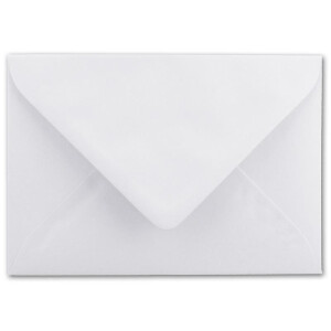 25x Brief-Umschläge Format B6 - Hochweiß- 12 x 17,5 cm - Nassklebung mit spitzer Klappe - 110 g/m² - Einladungs-Kuverts