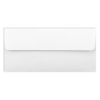 25 Brief-Umschläge DIN Lang - Hochweiß / Kristallweiß - 100 g/m² - 11 x 22 cm - sehr formstabil - Haftklebung - Qualitätsmarke: FarbenFroh by GUSTAV NEUSER