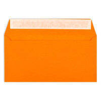 300 Brief-Umschläge DIN Lang - Orange - 110 g/m² - 11 x 22 cm - sehr formstabil - Haftklebung - Qualitätsmarke: FarbenFroh by GUSTAV NEUSER