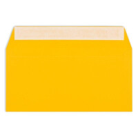500 Brief-Umschläge DIN Lang - Honiggelb - 110 g/m² - 11 x 22 cm - sehr formstabil - Haftklebung - Qualitätsmarke: FarbenFroh by GUSTAV NEUSER