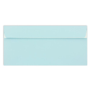 150 Brief-Umschläge DIN Lang - Hellblau - 110 g/m² - 11 x 22 cm - sehr formstabil - Haftklebung - Qualitätsmarke: FarbenFroh by GUSTAV NEUSER