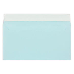 150 Brief-Umschläge DIN Lang - Hellblau - 110 g/m² - 11 x 22 cm - sehr formstabil - Haftklebung - Qualitätsmarke: FarbenFroh by GUSTAV NEUSER