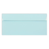 150 Brief-Umschläge DIN Lang - Hellblau - 110 g/m² - 11 x 22 cm - sehr formstabil - Haftklebung - Qualitätsmarke: FarbenFroh by GUSTAV NEUSER