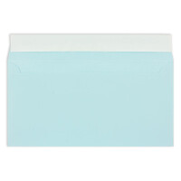 150 Brief-Umschläge DIN Lang - Hellblau - 110 g/m² - 11 x 22 cm - sehr formstabil - Haftklebung - Qualitätsmarke: FarbenFroh by GUSTAV NEUSER