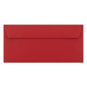 25 Brief-Umschläge DIN Lang - Rosen-Rot - 110 g/m² - 11 x 22 cm - sehr formstabil - Haftklebung - Qualitätsmarke: FarbenFroh by GUSTAV NEUSER
