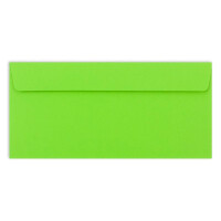 25 Brief-Umschläge DIN Lang - Hell-Grün - 110 g/m² - 11 x 22 cm - sehr formstabil - Haftklebung - Qualitätsmarke: FarbenFroh by GUSTAV NEUSER
