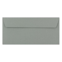 75 Brief-Umschläge DIN Lang - Graphitgrau / Dunkelgrau - 110 g/m² - 11 x 22 cm - sehr formstabil - Haftklebung - Qualitätsmarke: FarbenFroh by GUSTAV NEUSER