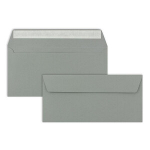 250 Brief-Umschläge DIN Lang - Graphitgrau / Dunkelgrau - 110 g/m² - 11 x 22 cm - sehr formstabil - Haftklebung - Qualitätsmarke: FarbenFroh by GUSTAV NEUSER