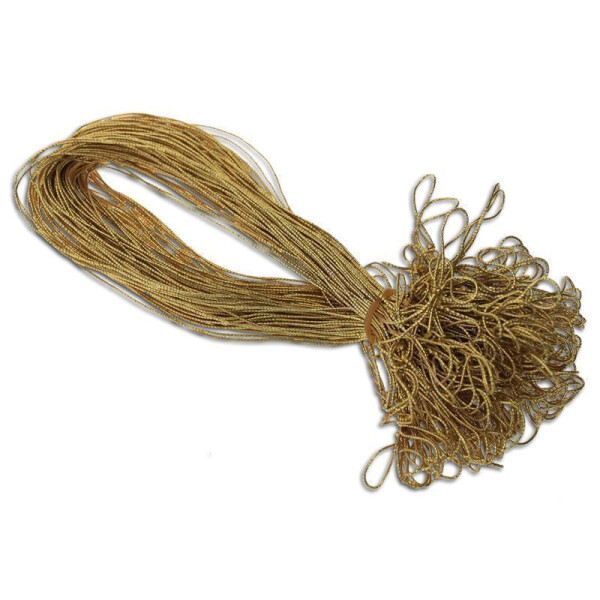 200 Stück Schmuck-Gummiband Metallic GOLD für Einladungskarten mit Einlegeblatt - für Klappkarten A6 B6 DIN Lang Quadratisch A5 mit schöner Schlaufe