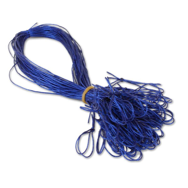 100 Stück Schmuck-Gummiband BLAU für Einladungskarten mit Einlegeblatt - für Klappkarten A6 B6 DIN Lang Quadratisch A5 mit schöner Schlaufe