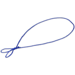 100 Stück Schmuck-Gummiband BLAU für Einladungskarten mit Einlegeblatt - für Klappkarten A6 B6 DIN Lang Quadratisch A5 mit schöner Schlaufe
