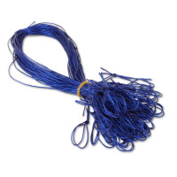 100 Stück Schmuck-Gummiband BLAU für Einladungskarten mit Einlegeblatt - für Klappkarten A6 B6 DIN Lang Quadratisch A5 mit schöner Schlaufe