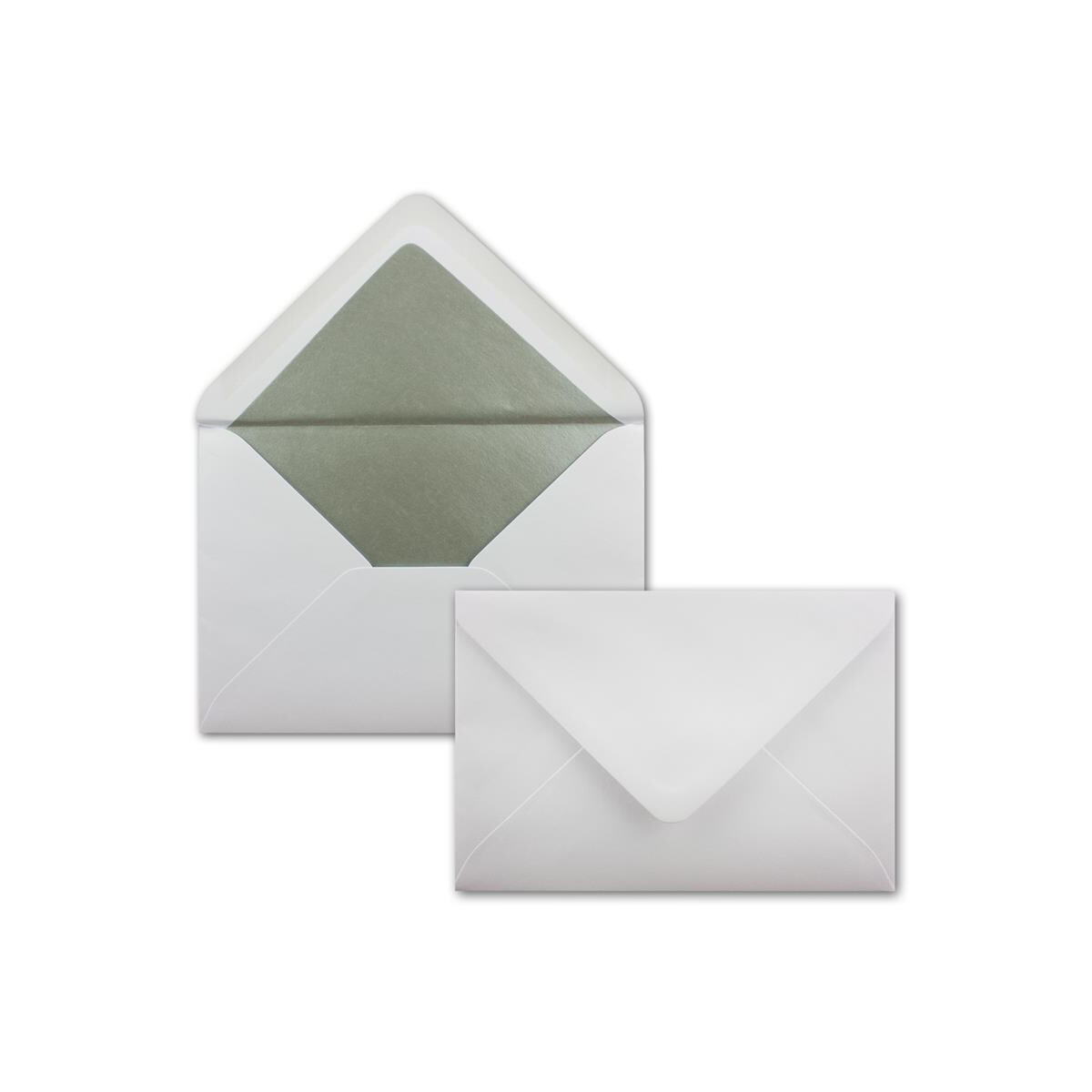 25x Briefumschläge B6 mit Silber In box