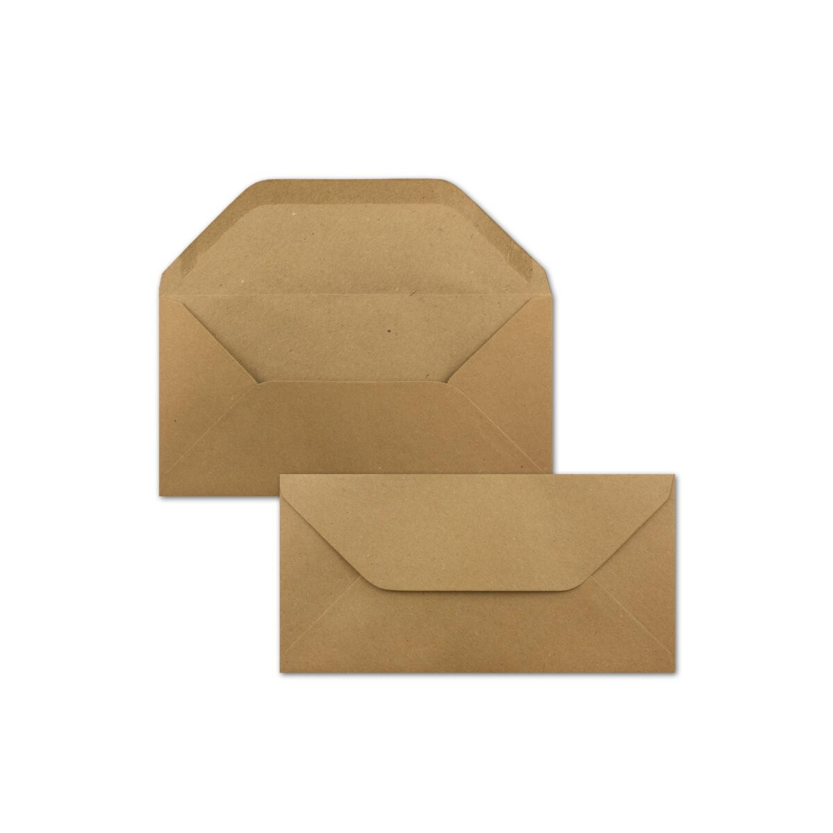 300x Kraftpapier Umschläge DIN Lang - Braun ÖKO...