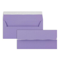 50 Brief-Umschläge DIN Lang - Violett - 110 g/m² - 11 x 22 cm - sehr formstabil - Haftklebung - Qualitätsmarke: FarbenFroh by GUSTAV NEUSER