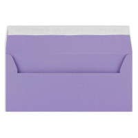 50 Brief-Umschläge DIN Lang - Violett - 110 g/m² - 11 x 22 cm - sehr formstabil - Haftklebung - Qualitätsmarke: FarbenFroh by GUSTAV NEUSER