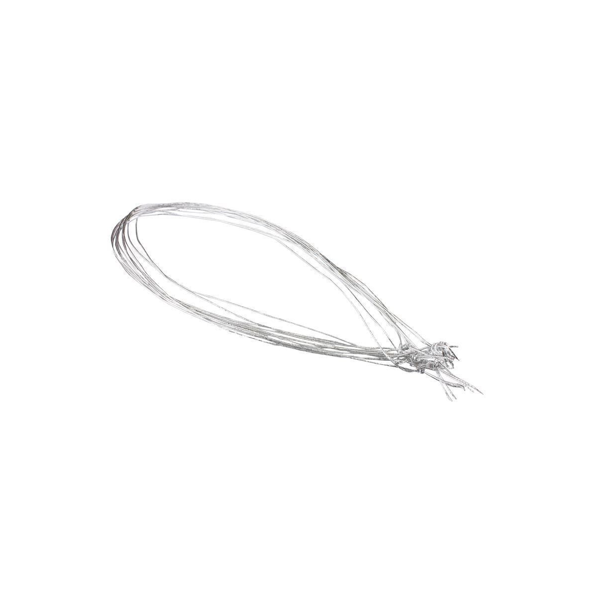 100x Schmuckgummiband metallic Silber f& box