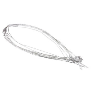 100x Schmuckgummiband metallic Silber für Doppelkarten in Din A5 und Din Lang für Einladungen, Kirchenhefte, Menükarten, Broschuren, Liederhefte