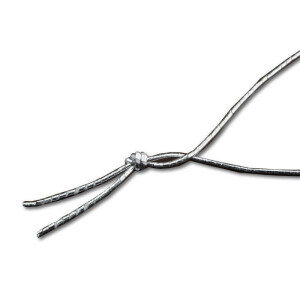 100x Schmuckgummiband metallic Silber für Doppelkarten in Din A5 und Din Lang für Einladungen, Kirchenhefte, Menükarten, Broschuren, Liederhefte