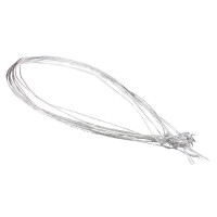 100x Schmuckgummiband metallic Silber für Doppelkarten in Din A5 und Din Lang für Einladungen, Kirchenhefte, Menükarten, Broschuren, Liederhefte