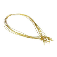 100x Schmuckgummiband metallic Gold für Doppelkarten in Din A5 und Din Lang für Einladungen, Kirchenhefte, Menükarten, Broschuren, Liederhefte