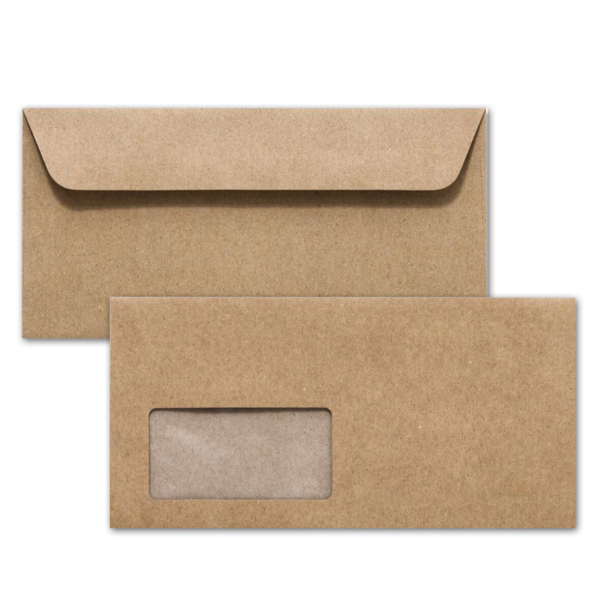 25 x Kraftpapier Umschläge DIN Lang - mit BIO...