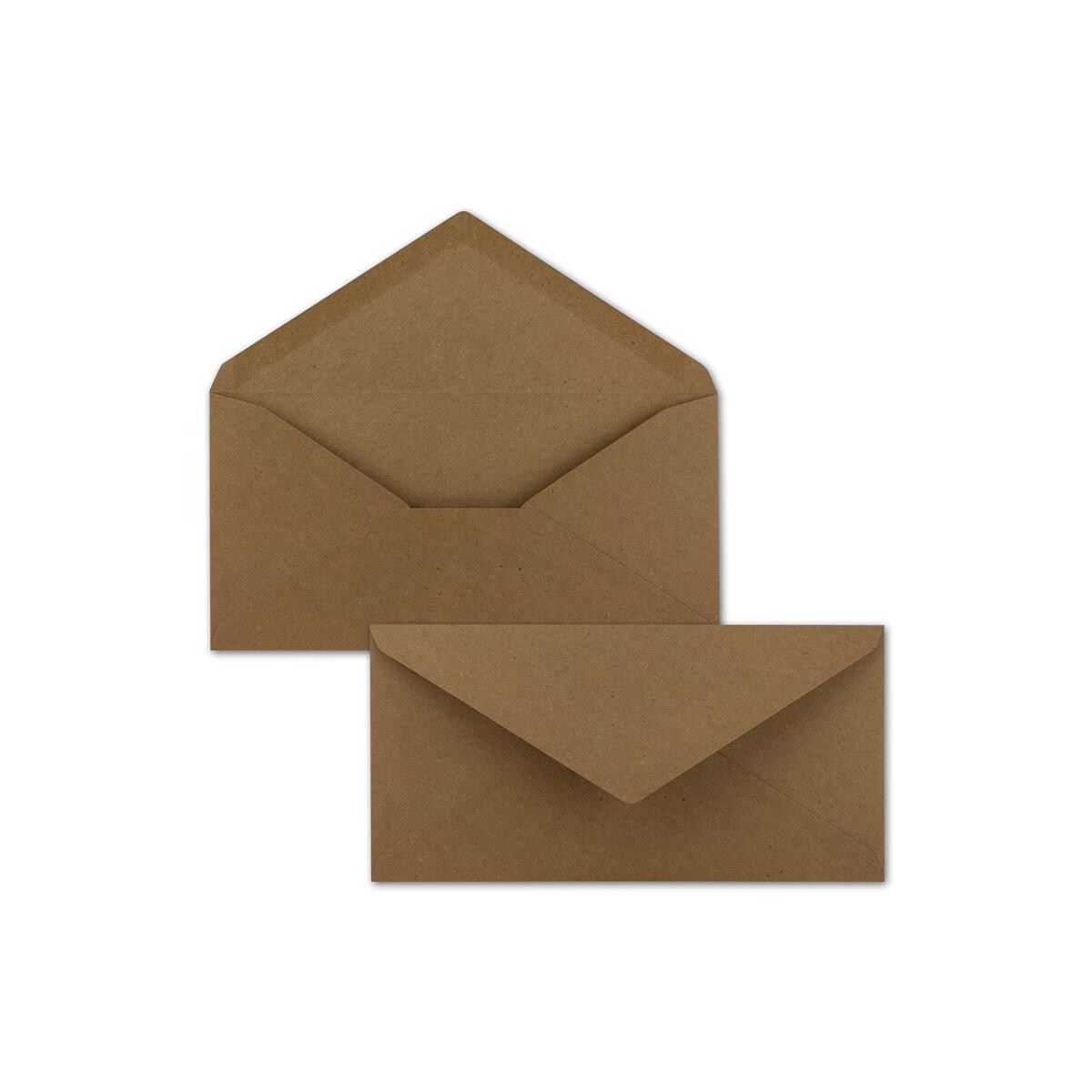 300x Kraftpapier Umschläge DIN Lang - Braun ÖKO...